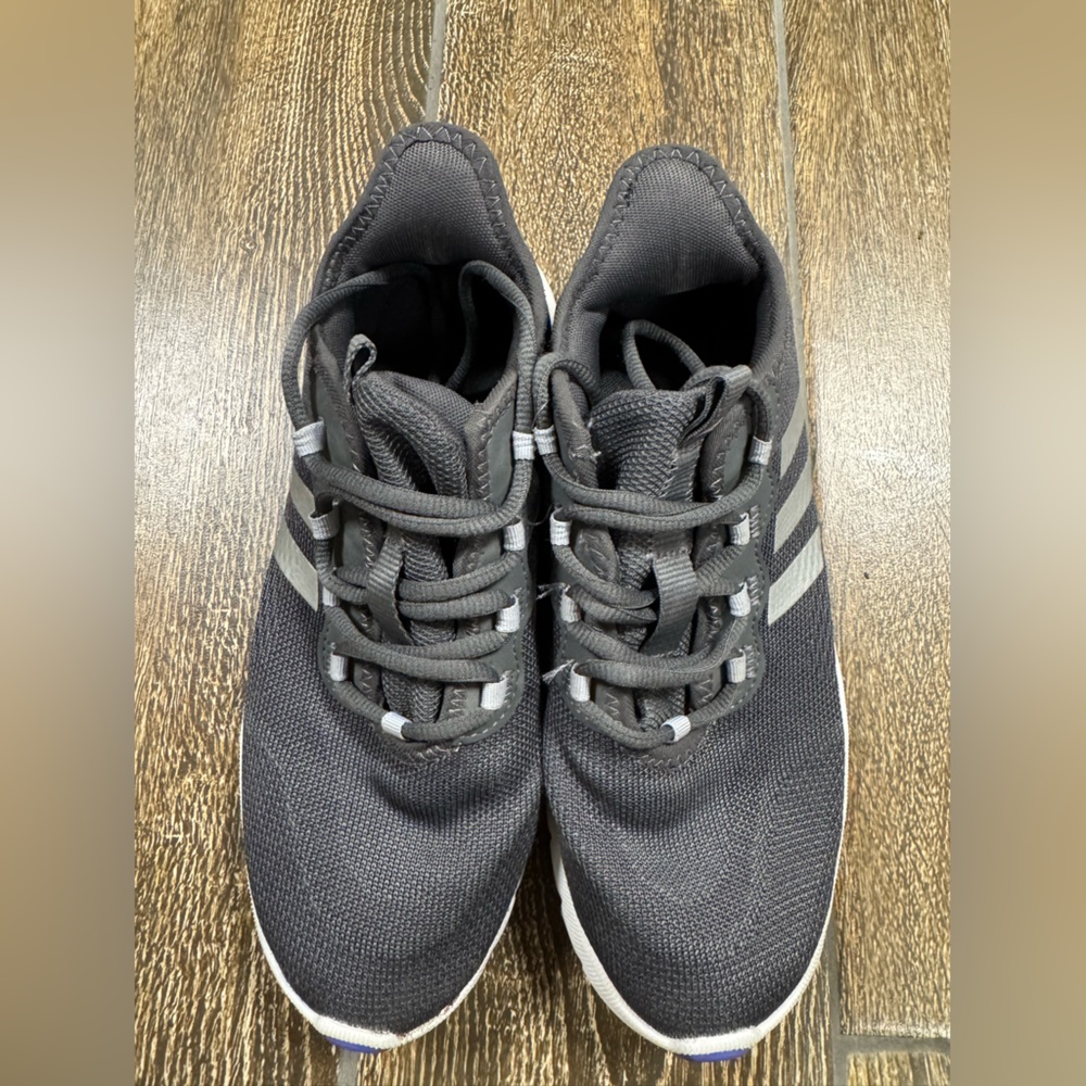 Adidas Gray Sneakers with Signature Stripes